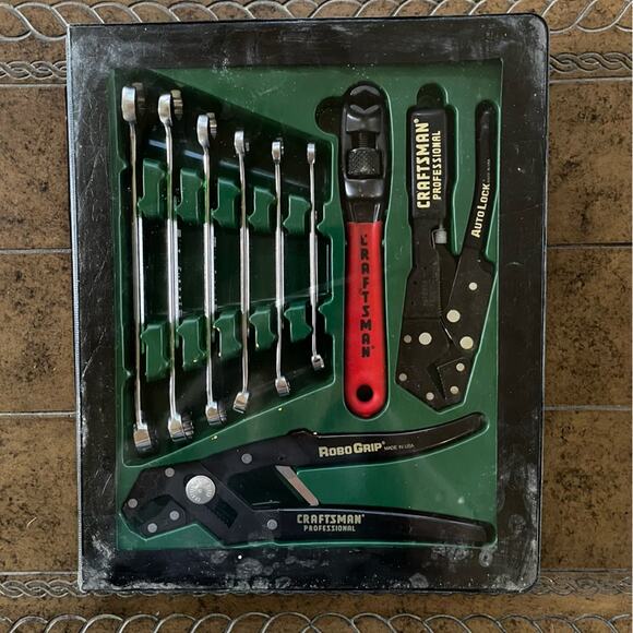 NEW Craftsman Vintage 9 pc Set Robo Grip Professional Tool Set Made USA 45444 - Picture 13 of 13